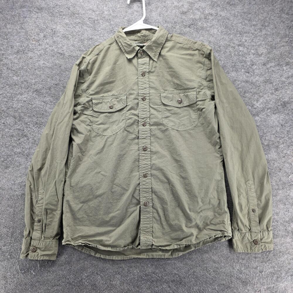 Alex Mill Shirt Mens L Green Long Sleeve Button Up Cotton Regular Fit Pockets